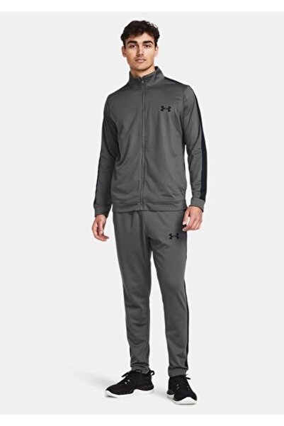 Under Armour Rival Knit Track Suit 1357139-025 Men's Gray Tracksuit Set