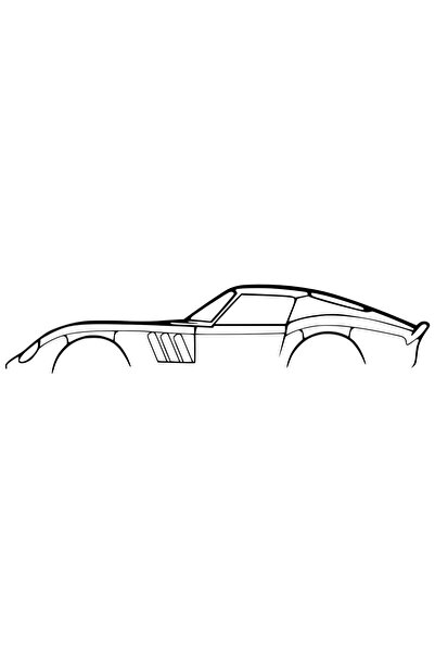 OEM Decorațiune Ferrari 250 GTO – Siluetă 3D, design auto minimalist