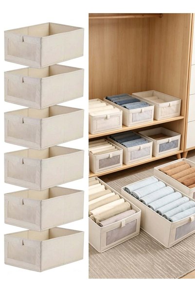 Generic 6 Pcs Wardrobe Clothes Organizer, Foldable Clothes Storage Boxes with...