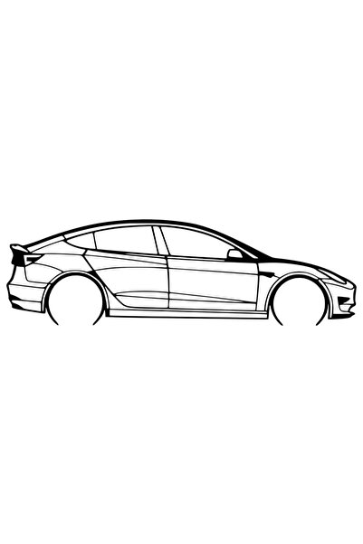 OEM Decorațiune Tesla Model 3 – Siluetă 3D, design auto minimalist