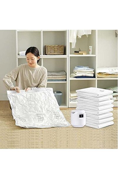 Generic 6Pcs Vacuum Storage Bags with Electric Pump Space Saver Sealer Compre...