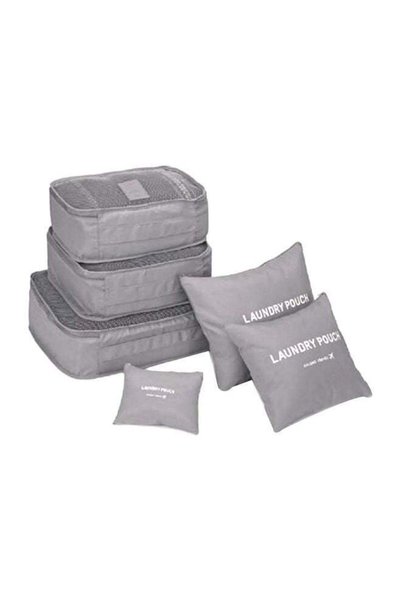 Generic 6-Piece Packing Organizer Set Grey One Size