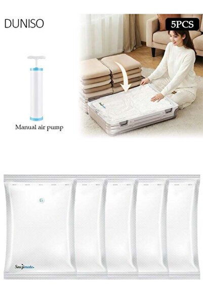 Generic 80x56CM Vacuum Storage Bags 5 Pack, Heavy-Duty Reusable Space Saver B...