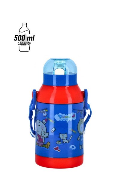 Generic Royalford 500 ml Water Bottle,Kids Water Bottle | Bendy Straw, Portab...