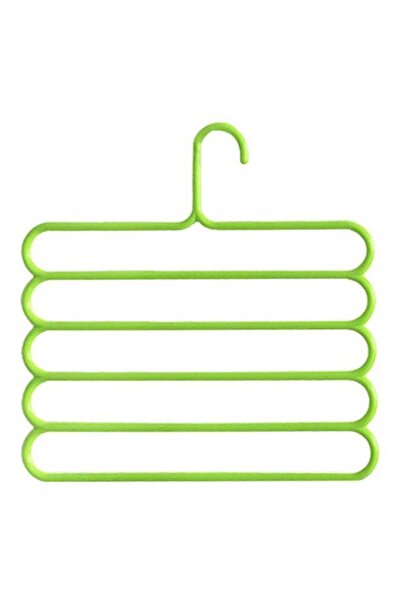 Generic Multipurpose 5 Layers Trouser Hanger Pants Rack Green