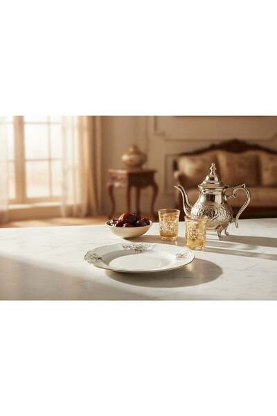 Generic Luphar Floral Porcelain Dinner Plate 10.5" Gold Rim | Fine Dining Tab...