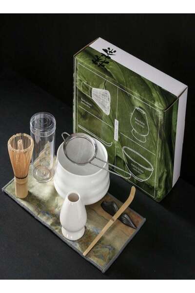 Generic 7-Piece Traditional Handmade Matcha Tea Whisk and Bowl Tool Gift Kit