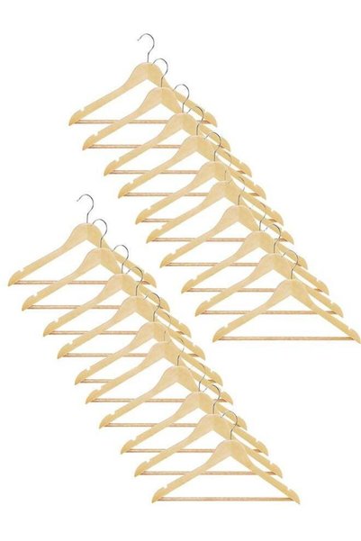Generic Pack of 20 Kids Non-Slip Swivel Hook Wooden Hangers