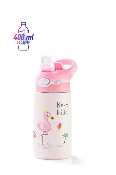 Generic Kids Stainless Steel Water Bottles with Straw, 13.5 oz Insulated Wate...