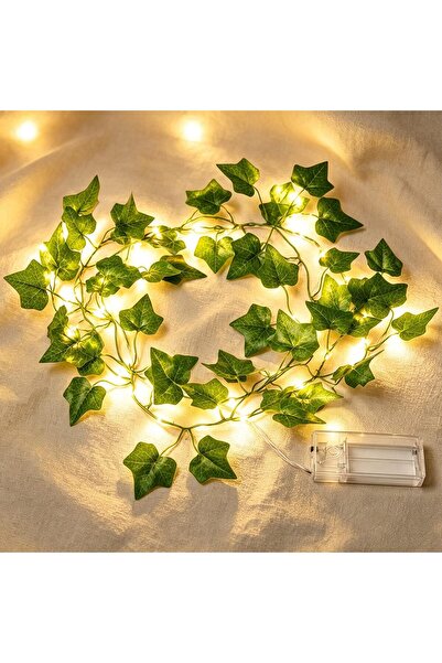 Generic Brand Ghirlande luminoase decorative cu frunze artificiale de iederă ...