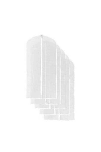 Generic 5-Piece Garment Cover Bag White 60x80cm