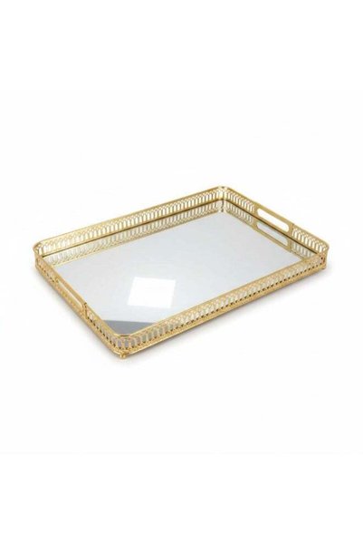 Generic ZOLTEN SERVING TRAY GOLD COLOR 50*29 CM