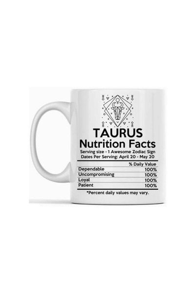 Generic Astrological Zodiac Star Sign Coffee Mug Gift with Taurus Characteris...