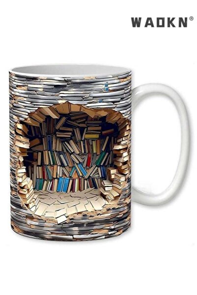 Generic 3D Bookshelf Creative Space Design Multi-Purpose Ceramic Coffee and T...