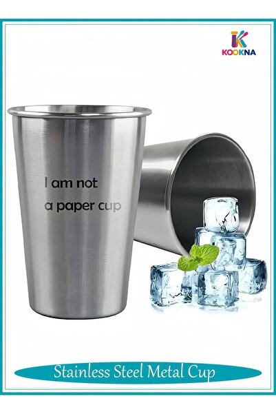 Generic Stainless Steel Metal Cup, Mini Cold Drink Coffee Mug 350ml