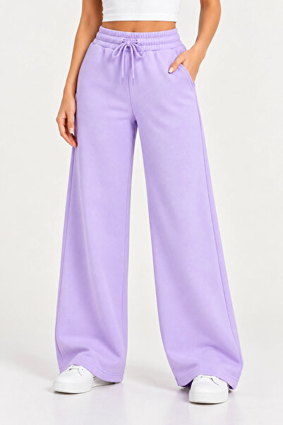 citycenterfashion Women's Shardonlu Wide Leg Elastic Waist Tied Pocketed Trou...