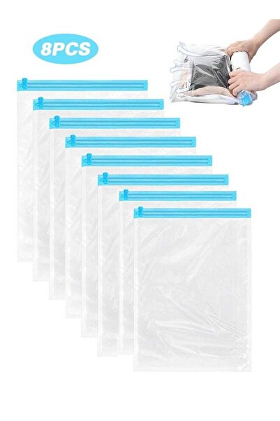 Generic 8 Pack Travel Compression Bags, Roll Up Space Saver Bags (2 small, 2 ...