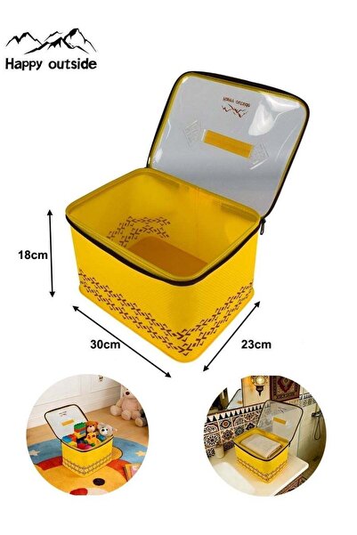 Generic 12L Large Capacity Transparent Lid Storage Bag - Golden Yellow Waterp...