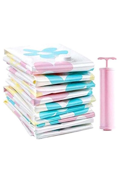 Generic 11-Piece Vacuum Bag Set With Hand Pump Multicolour 23cm
