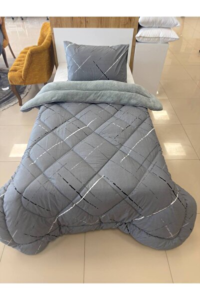 argehome Tek Kişilik Çift Taraflı Peluş Welsoft Pufidik Yorgan Seti (Yorgan +...