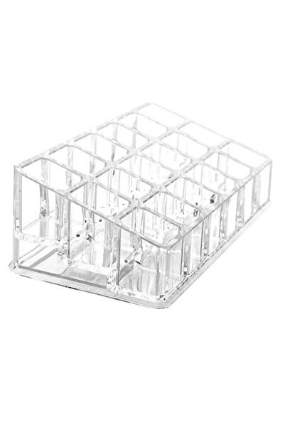 Generic 18 Space Acrylic Lip Gloss Makeup Organizer Clear Medium