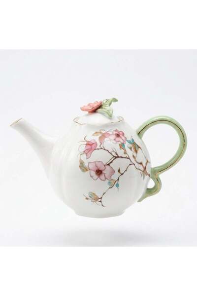 Generic Angela 800ml Floral Grace Ceramic Coffee Pot White