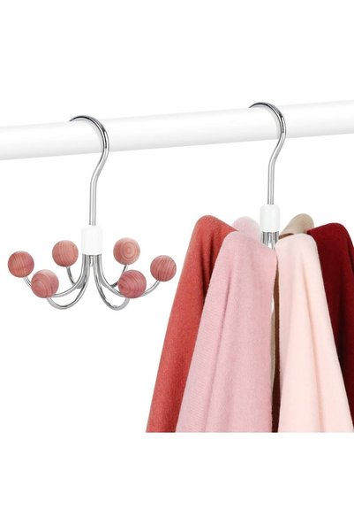 Generic Belt Hanger, Rotatable Closet Organizer with 6 Cedar Balls, 360° Swiv...