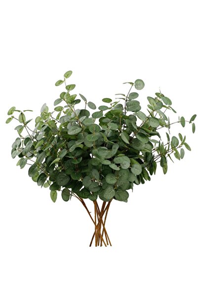 Generic Brand Set de 6 buchete artificiale de flori de eucalipt, tulpini arti...