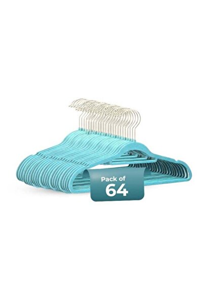 Generic Non-Slip Velvet Hangers 64 Pack – Slim Space Saving Clothes Hangers w...