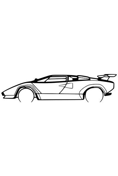 OEM Decorațiune Lamborghini Countach 1984 – Siluetă 3D, design minimalist al ...