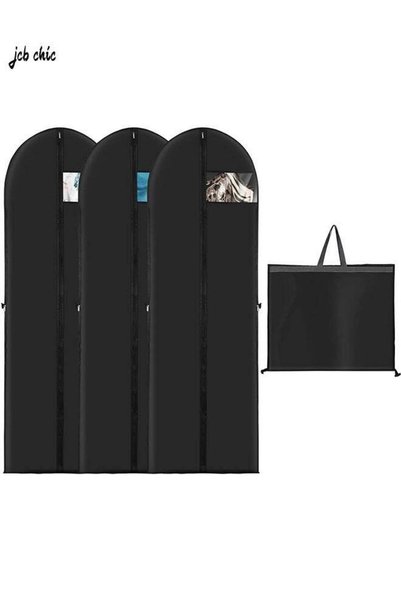 Generic Garment Bag Long 180 x 60 cm, Pack of 3 Foldable Garment Covers with ...