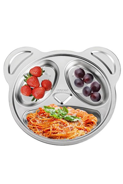Generic Stainless Steel Divided Tray Non-Slip Divided Tray Ideal Choice for H...