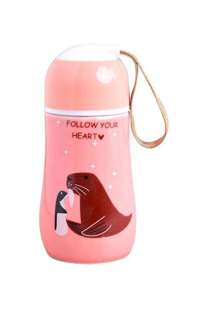 Generic Bright Glazed Casual Water Bottle Pink/Red/White