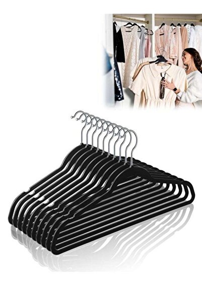 Generic Non Slip Velvet Hangers 10 Pack, Felt Suit Hanger,Heavy Duty Premium ...