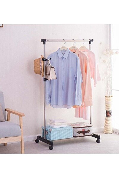 Generic Stainless Steel Portable Single Pole Telescoplc Clothes Rack, Foldabl...