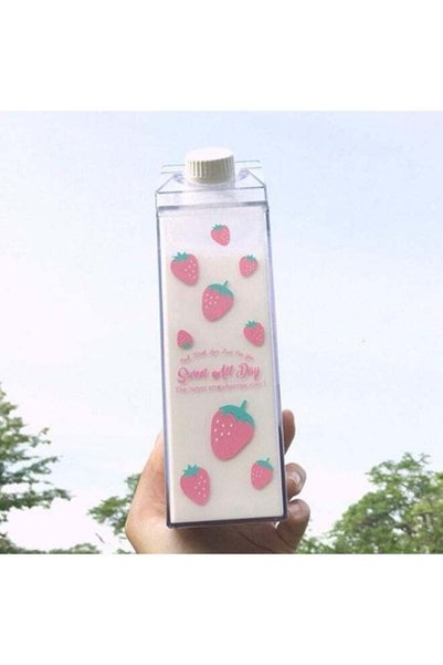 Generic Kimaya Kawaii Mystery Milk Carton Water Bottle, 500ml - Reusable & Le...
