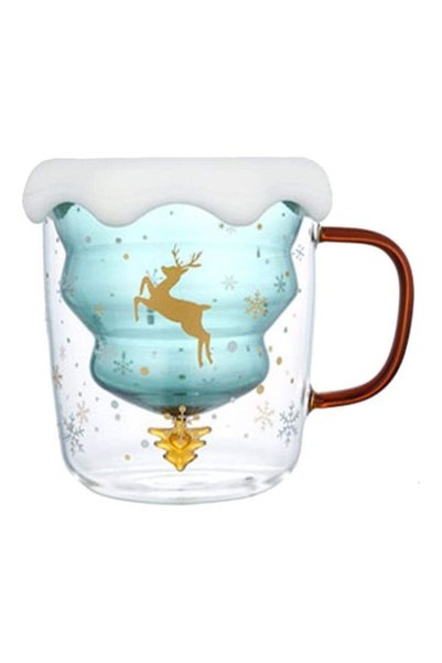 Generic Double Wall Insulated Glasses Cup multicolour 300mm
