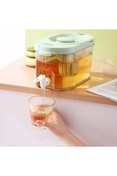 Generic 4L Refrigerator Cold Kettle with Faucet, Plastic Drink Dispenser, Ref...