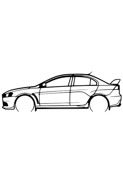 OEM Decorație Mitsubishi Evolution X 2012 – Siluetă 3D, design auto minimalist