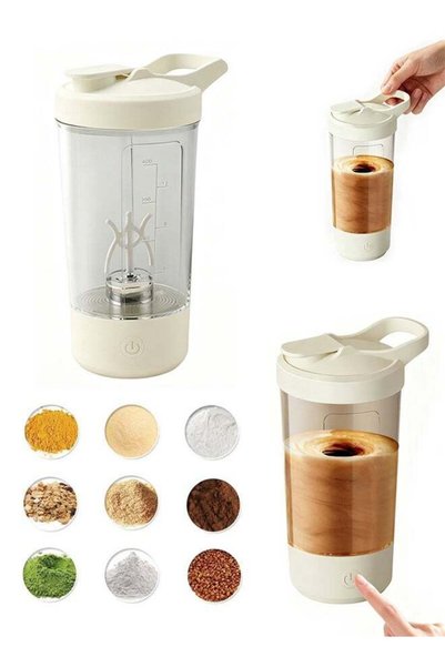 Generic 400ml Large Capacity Self Mixing Electric Shaker Cup with Handle - Po...
