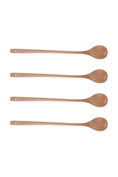 Generic Wood Spoon, 4Pcs Wood Mixing Spoon Long Handle Wooden Spoons Wood Sou...
