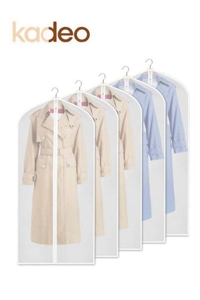 Generic 5PCS Translucent Garment Bags, Dust-Resistant Clothes Cover Bags with...