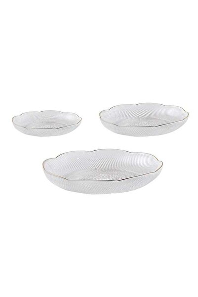 Generic 3-Piece Glass Plate Set Clear