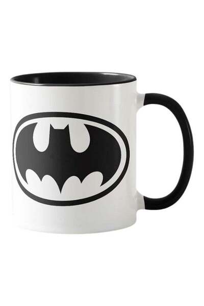 Generic Printed Batman Mug White & Black