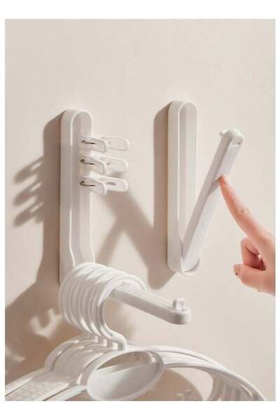 Generic No-Drilling Hanger Organizer Rack, Foldable Multi-Function Hanger Sto...