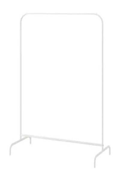 Generic Portable Clothes Rack - Model (ABJ-1260) Steel White 10kg