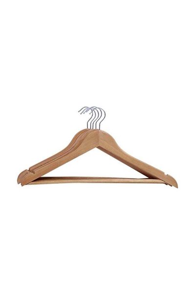 Generic 5-Piece Wooden Hangers Beige