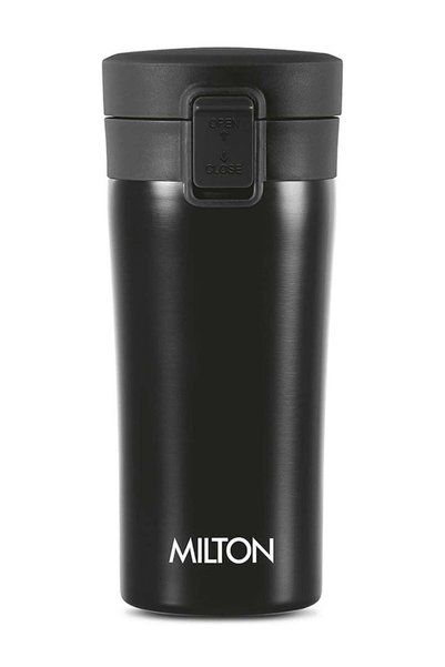 Generic 350ml Vacuum Insulated Travel Coffee Mug with Strainer & Lid, Keeps D...