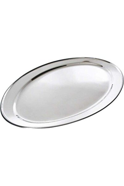 Generic Raj Stainless Steel Oval Serving Tray, 30cm, OT0030, Rice Plate, Sala...