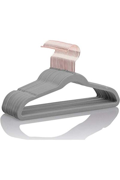 Generic MIZGI Premium Kids Velvet Hangers Grey (Pack of 50) 14" Wide with Cop...